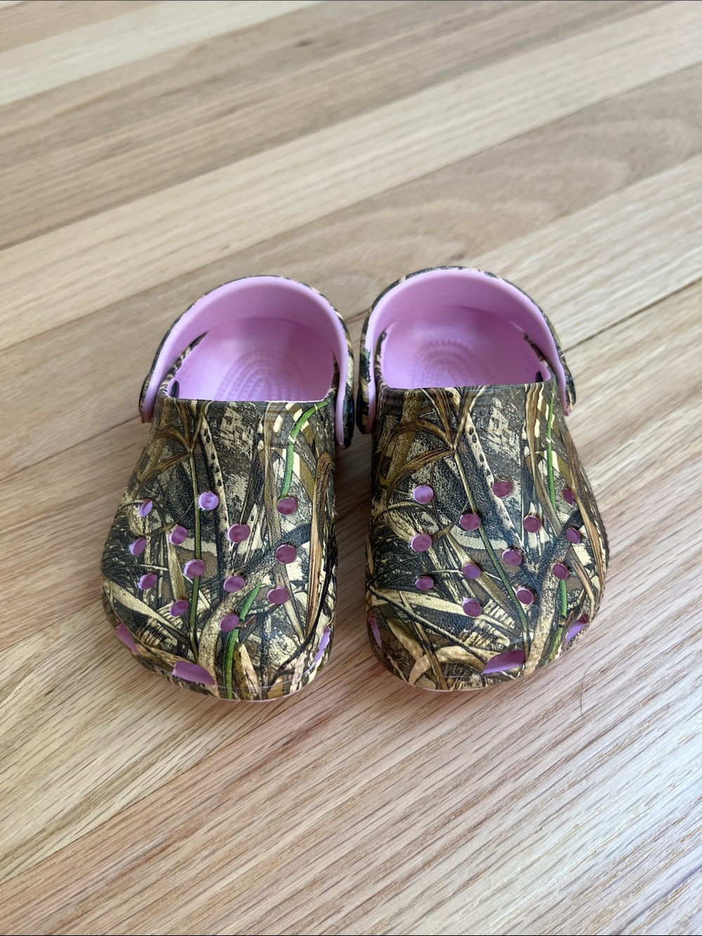 Infant size 2/3 camo Crocs